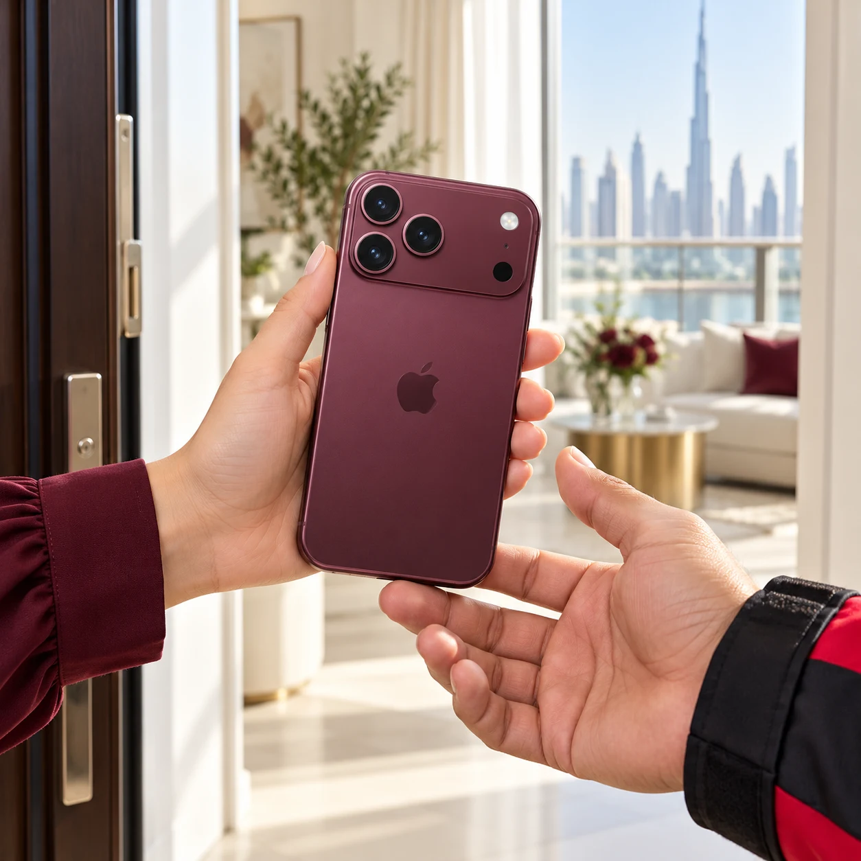 iPhone 18 Pro collected at a Dubai doorstep